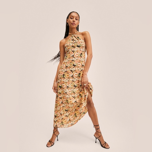 Floral Print Halter Dress - Picture 6 of 10